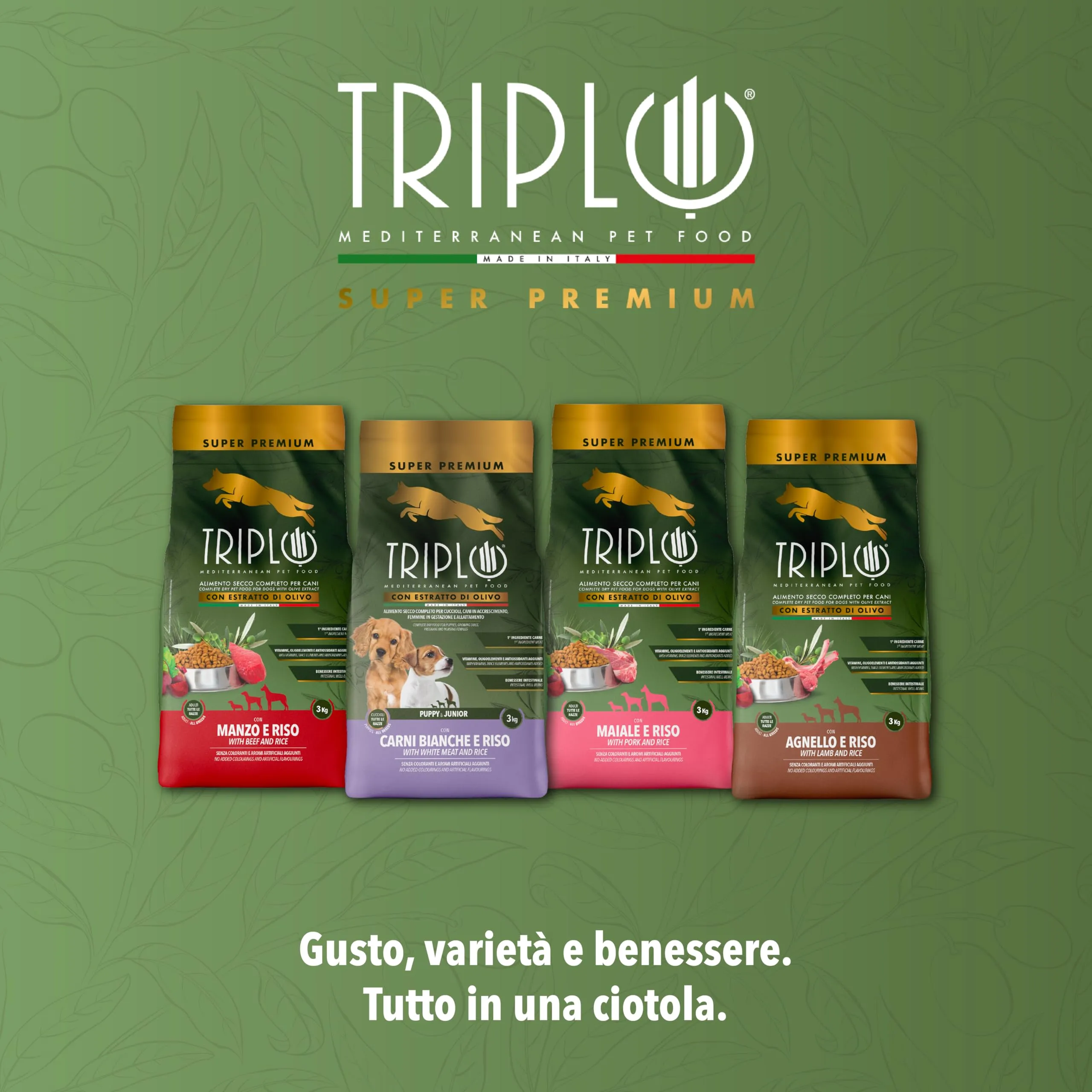 TerComposti - Triplo Pet Food Mix Manzo, Maiale, Agnello, Carni Bianche e Riso, 3kg x4, Ideale per Cani Adulti e Cuccioli, Pelo Lucido, Cibo Secco Nutriente e Bilanciato, con Estratto di Olivo - immagine 10