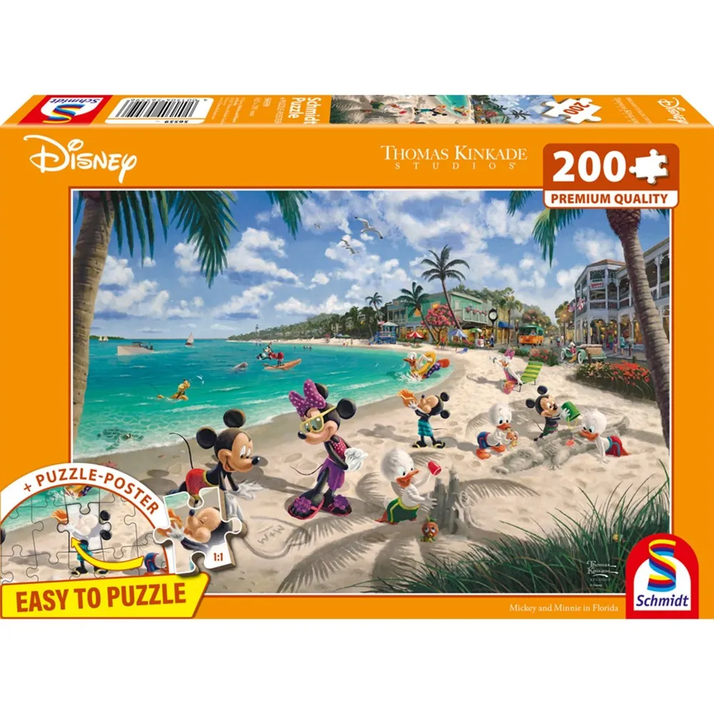 Thomas Kinkade Studios: Disney - Mickey & Minnie in Florida, Puzzle - immagine 1