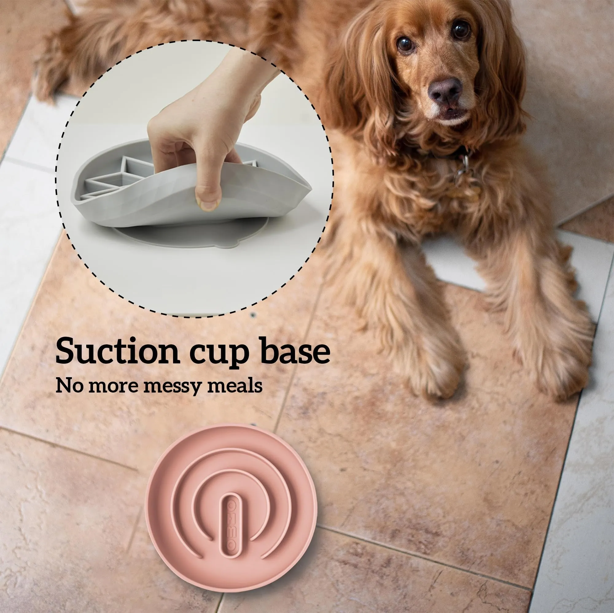 OHMO Ciotola per cani Slow Feeder, 18,5 cm, tappetino per leccare cani - immagine 7