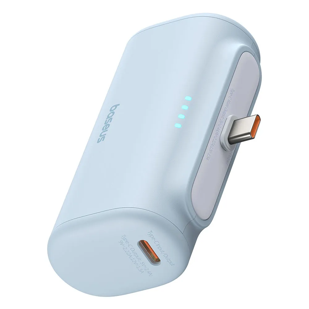 Batteria Esterna Baseus Compact, 5000mAh, 20W, PD, 2 x USB-C, Blu P10068306313-00 - immagine 1