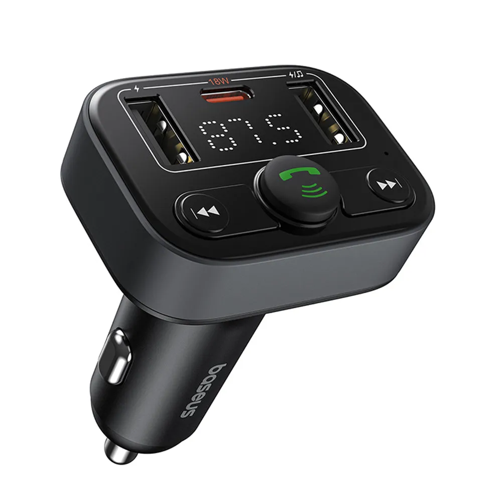 Modulatore FM Bluetooth Baseus S-09 Lite, 2 x USB-A - 1 x USB-C C10762300113-00 - immagine 1