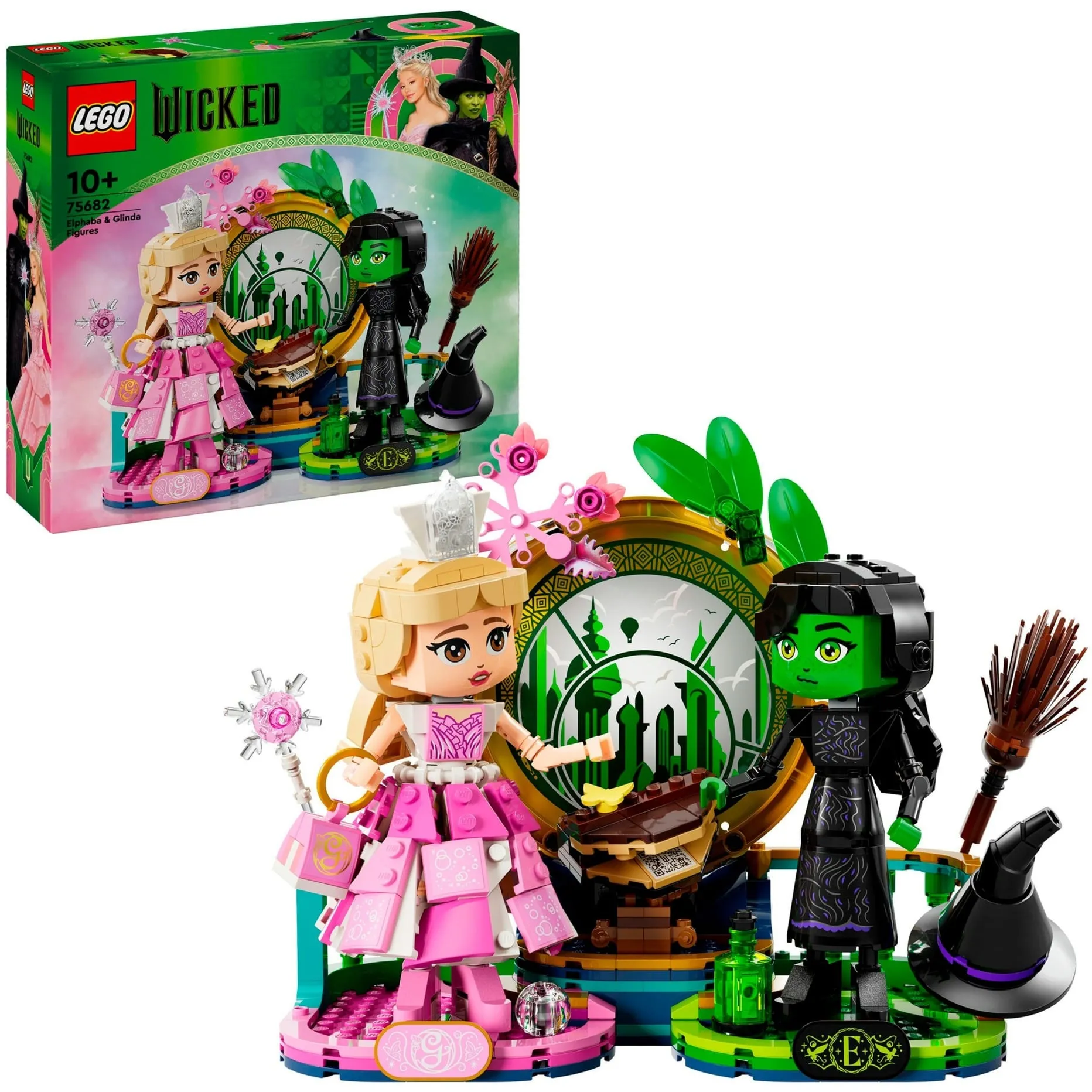 Wicked 75682 Personaggi di Elphaba e Glinda, Giochi di Fantasia per Bambine e Bambini 10+ con 2 Figure da Costruire, Giochi di costruzione - immagine 1