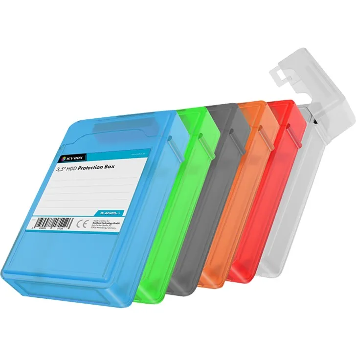 IB-AC602b-6 Custodia a sacchetto Plastica Blu, Verde, Grigio, Arancione, Rosso, Bianco, Custodia protettiva - immagine 1