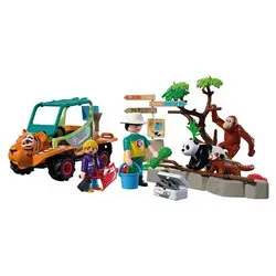 Guardiano di zoo con veicolo ( 62 pz ) ANIMALS & FRIENDS 4-10a 72072 - immagine 1