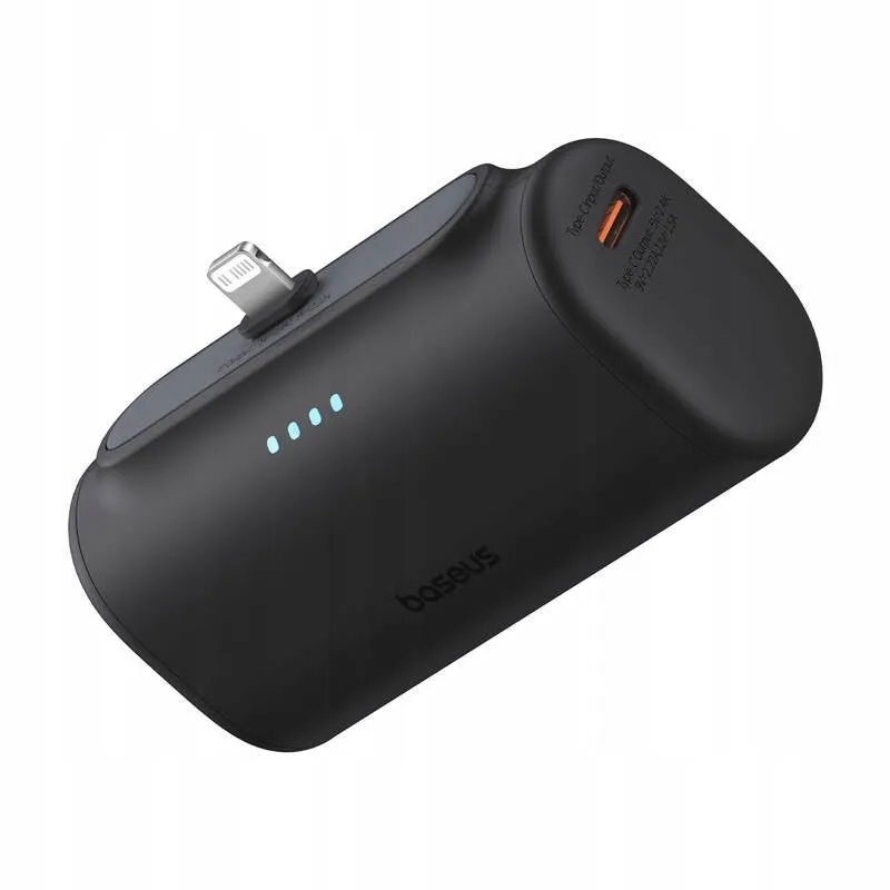 Batteria Esterna Baseus Compact, 5000mAh, 20W, PD, 1 x Lightning - 1 x USB-C, Nera P10068307113-00 - immagine 1