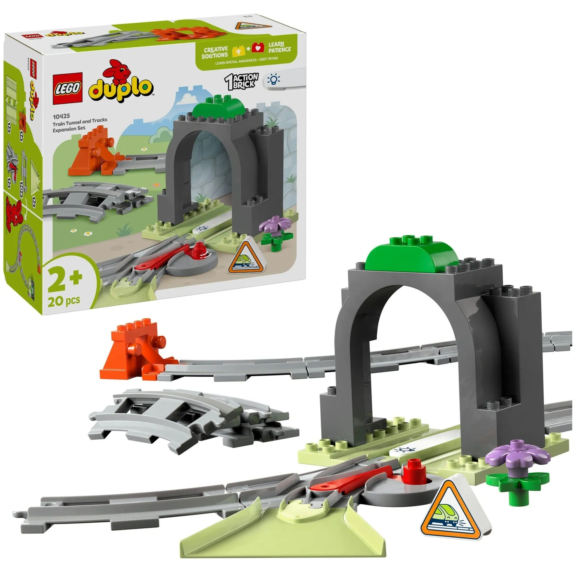 DUPLO Town 10425 Pack di Espansione Tunnel e Binari Ferroviari, Giochi Didattici per Bambini e Bambine 2+, Elementi Pista, Giochi di costruzione - immagine 1