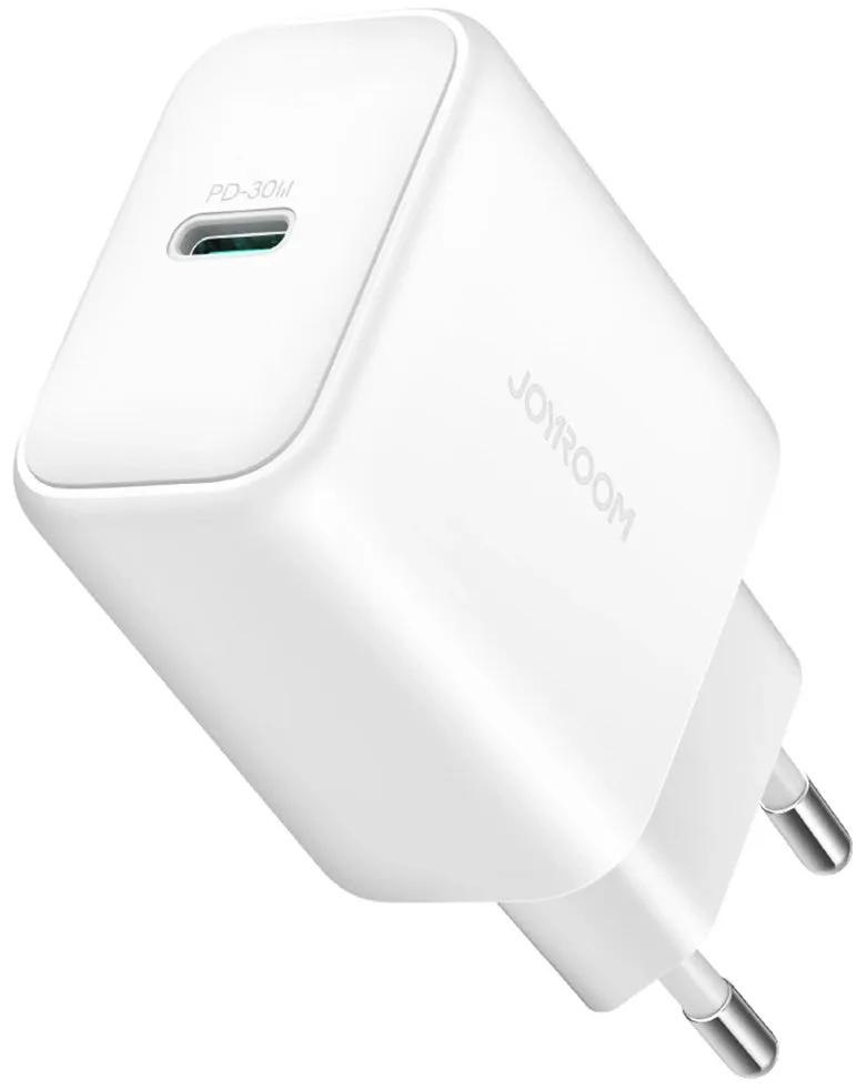 Caricabatterie Rete Joyroom JR-TCF24, 30W, 3A, 1 x USB-C, Bianco - immagine 1