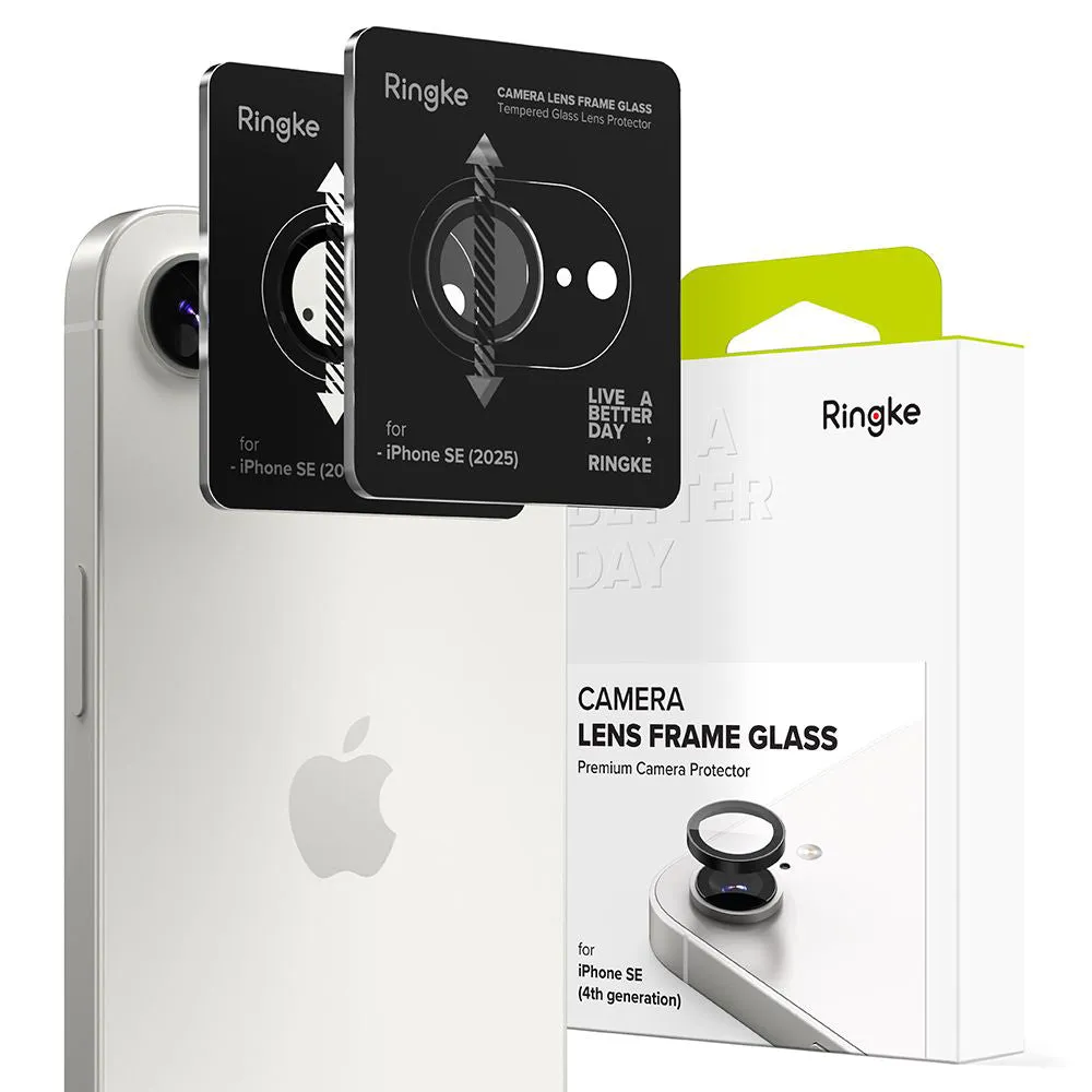 Pellicola Protettiva Posteriore Ringke per Apple iPhone 17e / 16e, Vetro Temperato, Set 2 pezzi, Nera - immagine 1