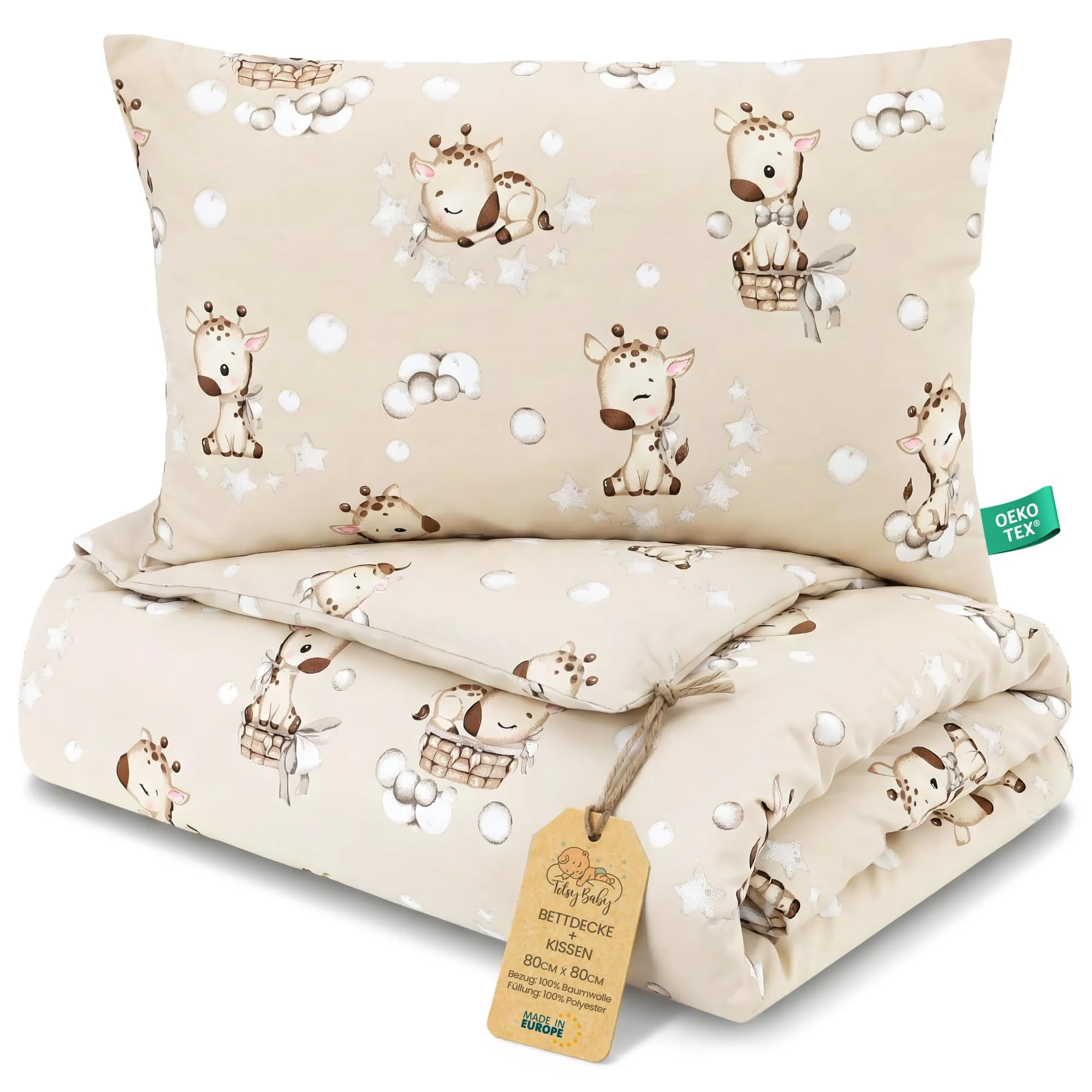 Piumino lettino senza federa cotone Set coperta cuscino culla - immagine 1