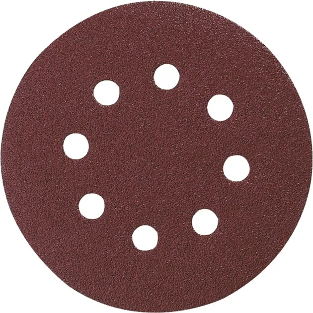 Carta abrasiva con velcro, Ø 125mm, K80, Foglio abrasivo - immagine 1