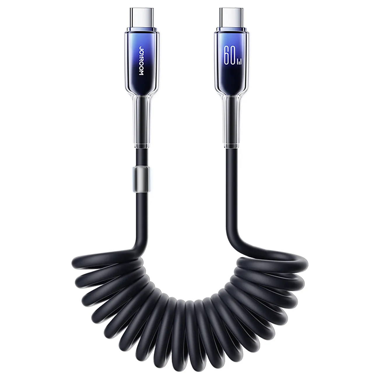 Cavo Dati e Ricarica USB-C - USB-C Joyroom S-A43 Crystal, 60W, 1.5m, Nero - immagine 1