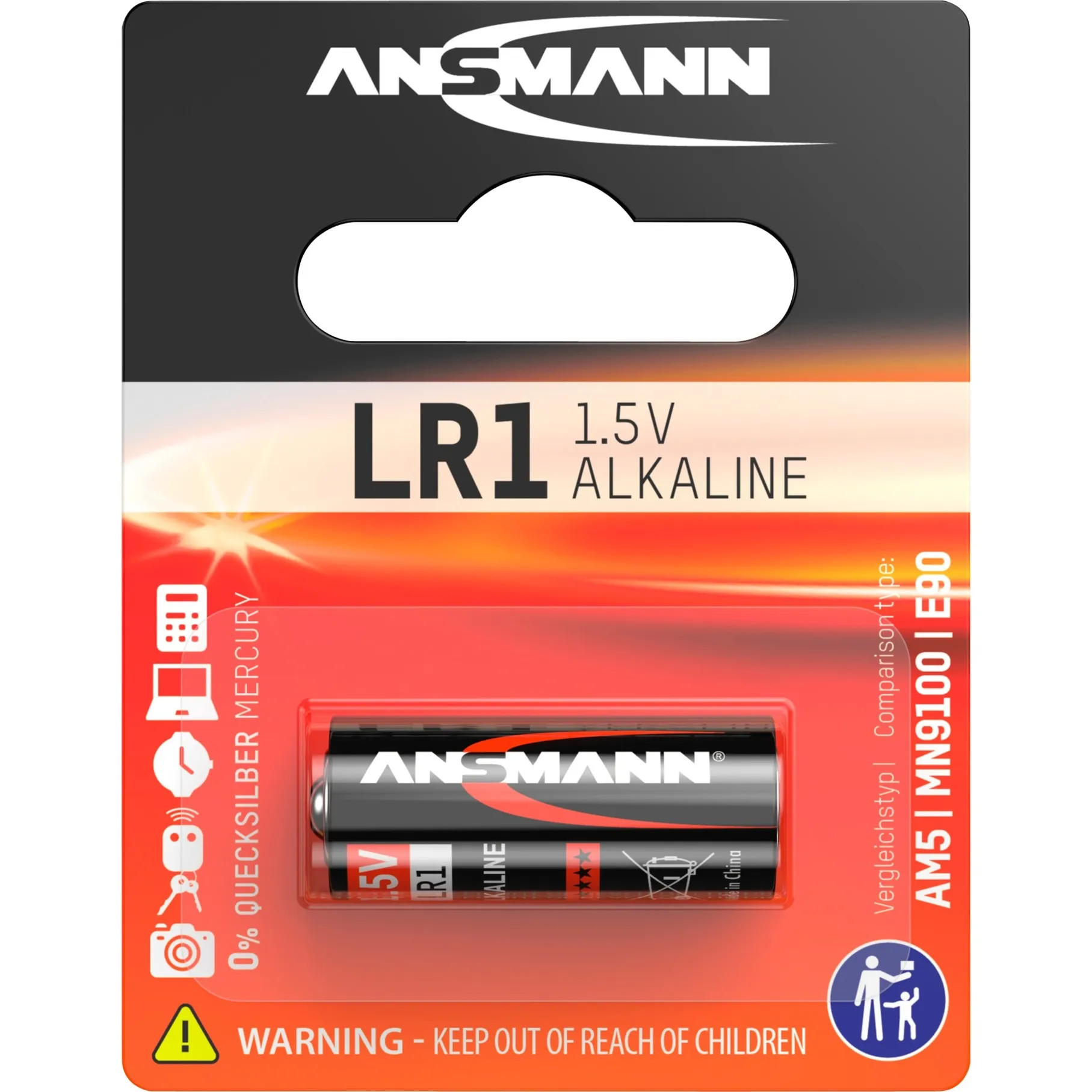 1,5 V Alkaline cell LR 1 Batteria monouso Alcalino - immagine 1
