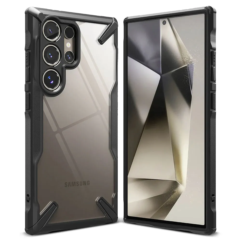 Custodia per Samsung Galaxy S24 Ultra S928, Ringke, Fusion X, Nera - immagine 1