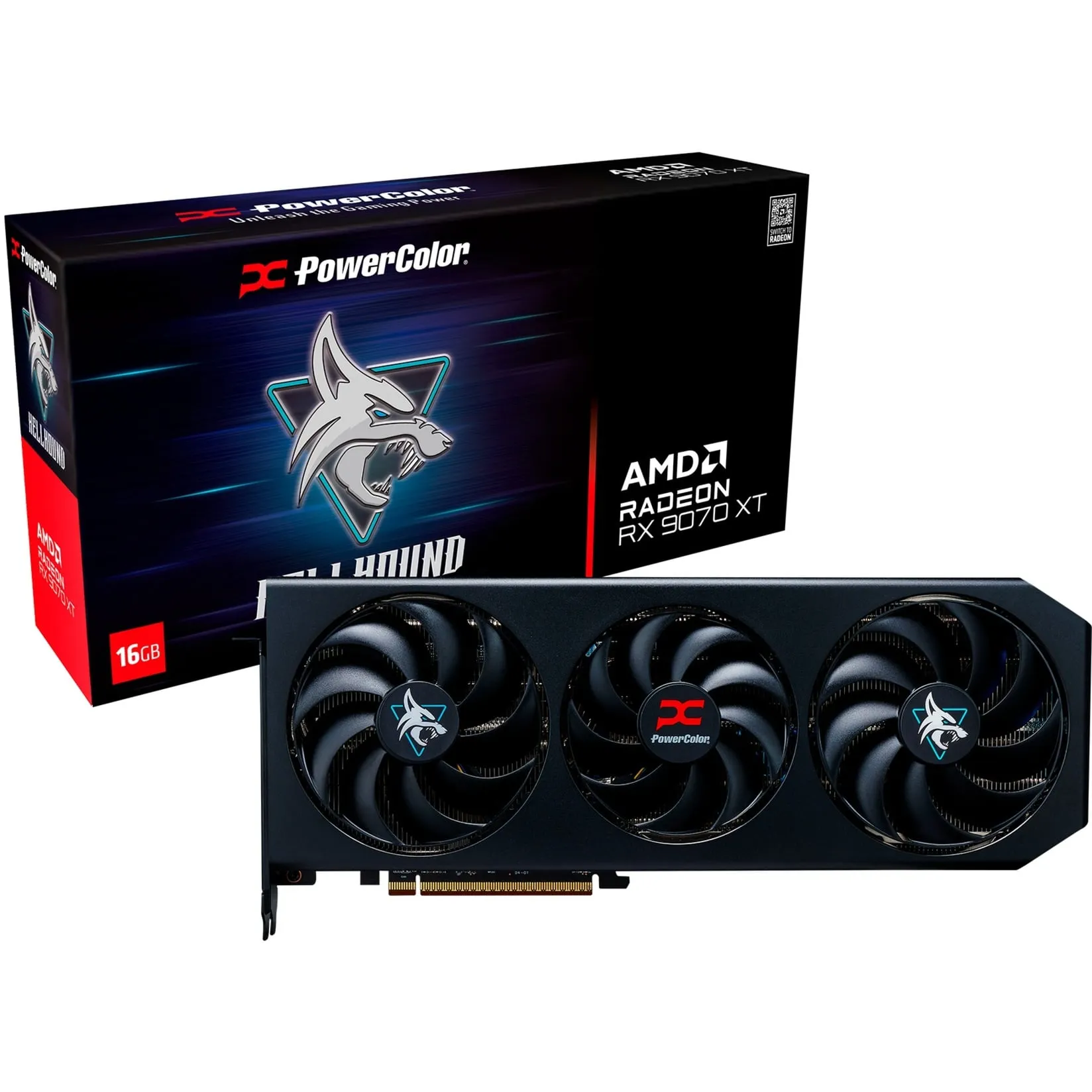 Radeon RX 9070 XT Hellhound 16GB OC, Scheda grafica - immagine 1