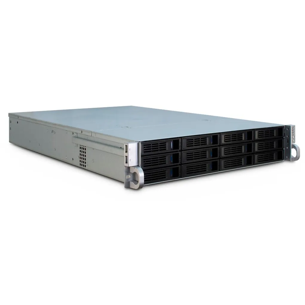 IPC 2U-2412 Supporto Nero, Argento, Chassis server rack - immagine 1