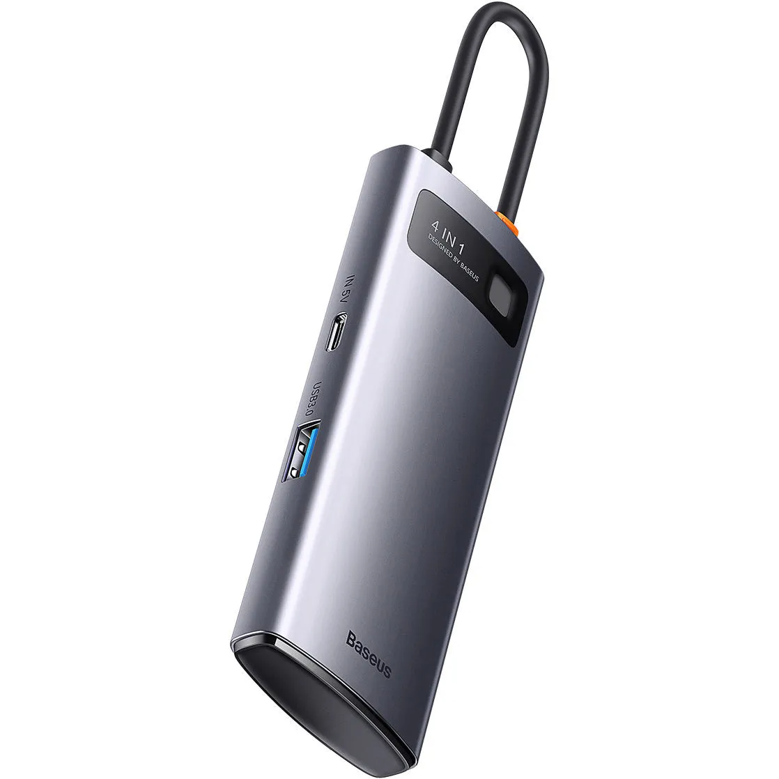 Hub USB-C Baseus Metal Gleam, 4 x USB-A 3.0, Grigio WKWG070013 - immagine 1