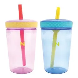 Tazza bimbo con cannuccia antiversamento (443ml) (12m+) Assortito NV04049 - immagine 1