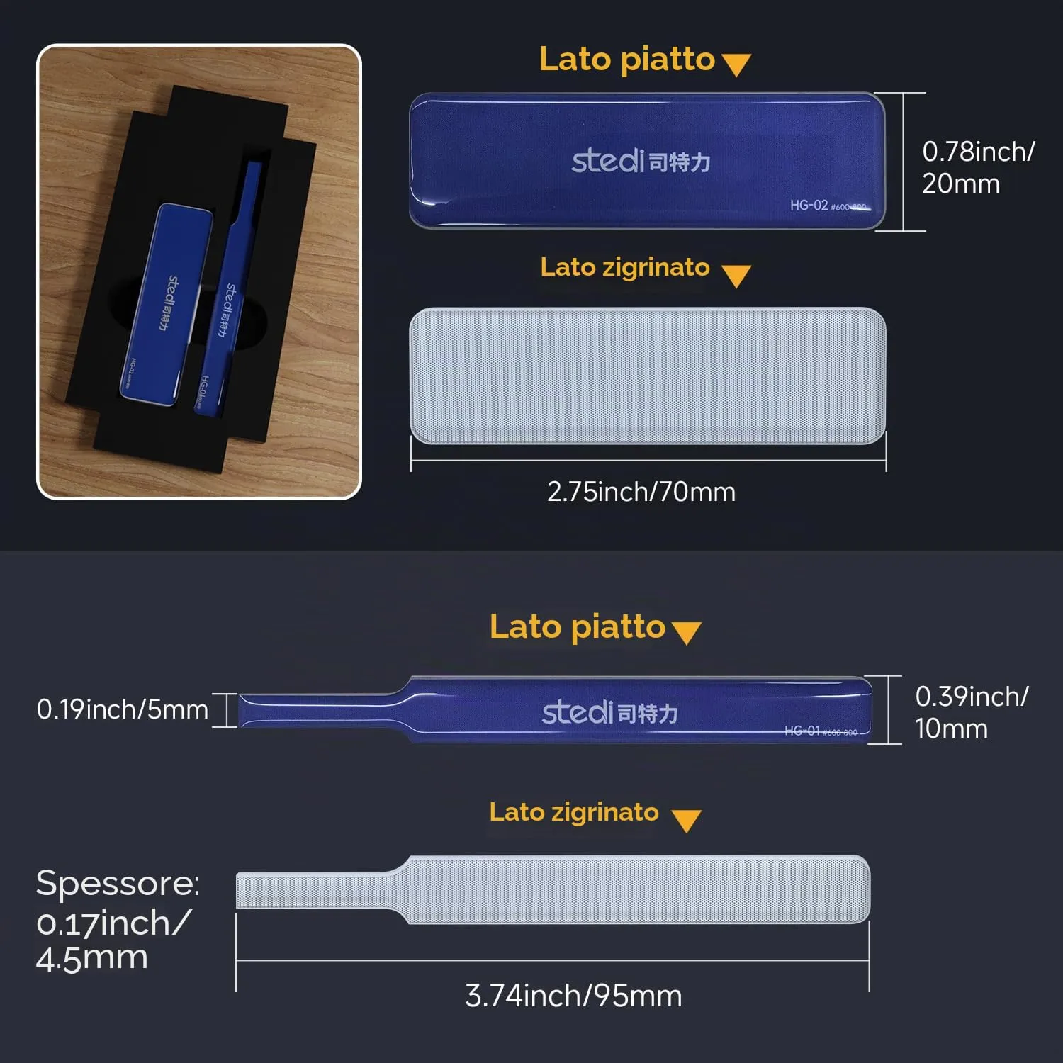 stedi Hobby Lime per Lucidatura Del Vetro di Precisione, Grana #10000, 2Pcs - immagine 6