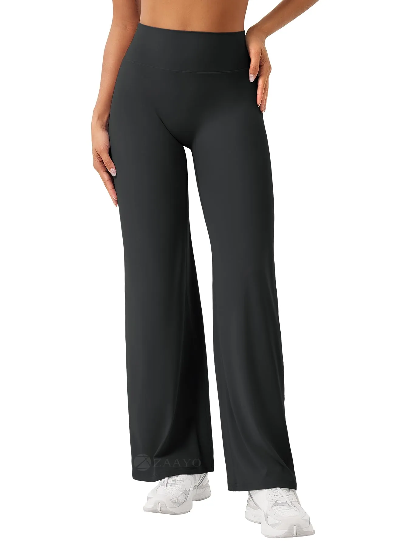 ZAAYO Leggings dritti da donna, senza cuciture, svasati, per yoga, palestra - immagine 1