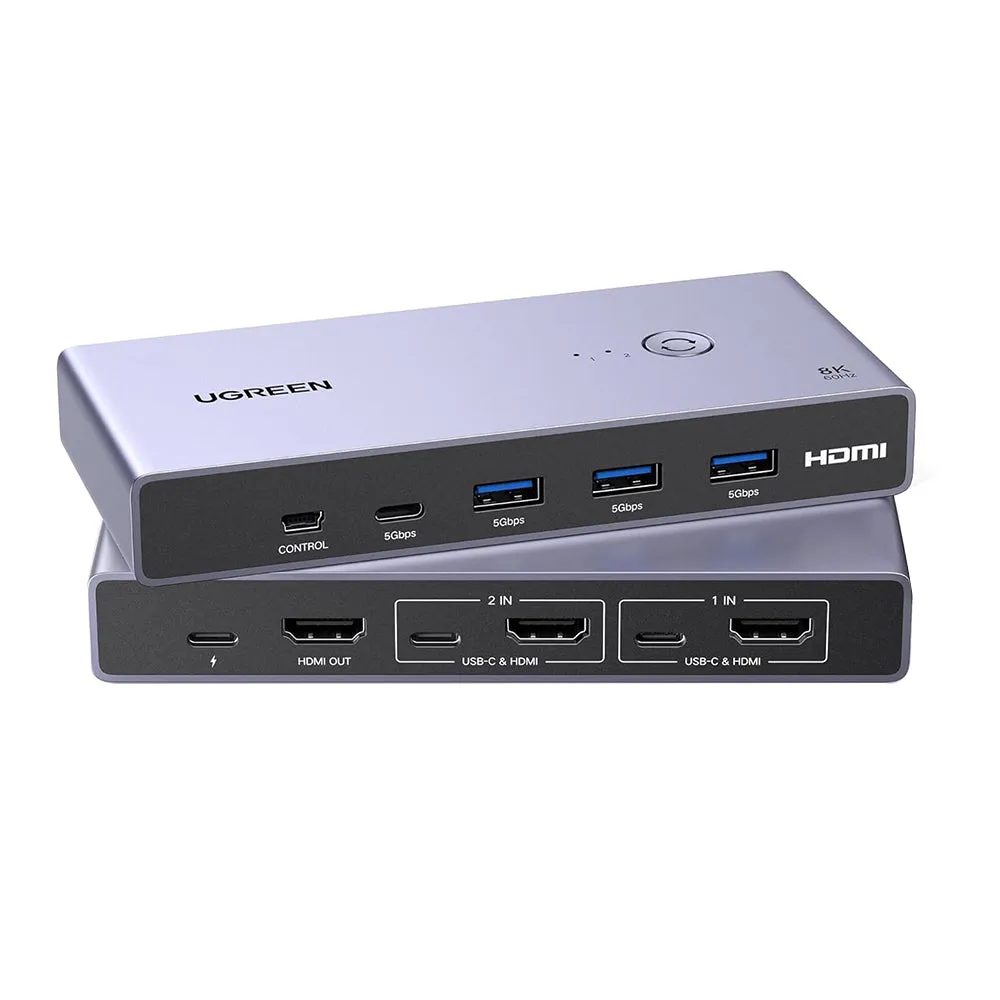 Switch Video HDMI UGREEN CM692, Grigio - immagine 1
