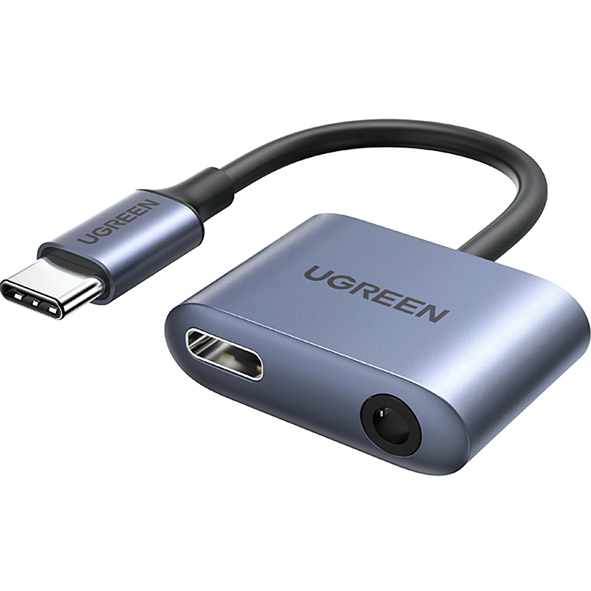Adattatore Audio USB-C - 3.5mm / USB-C UGREEN CM231, Grigio - immagine 1