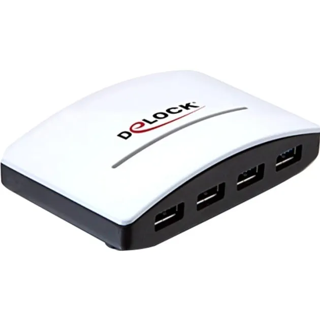 USB 3.0 External HUB 4 Port 5000 Mbit/s Nero, Bianco, Hub USB - immagine 1