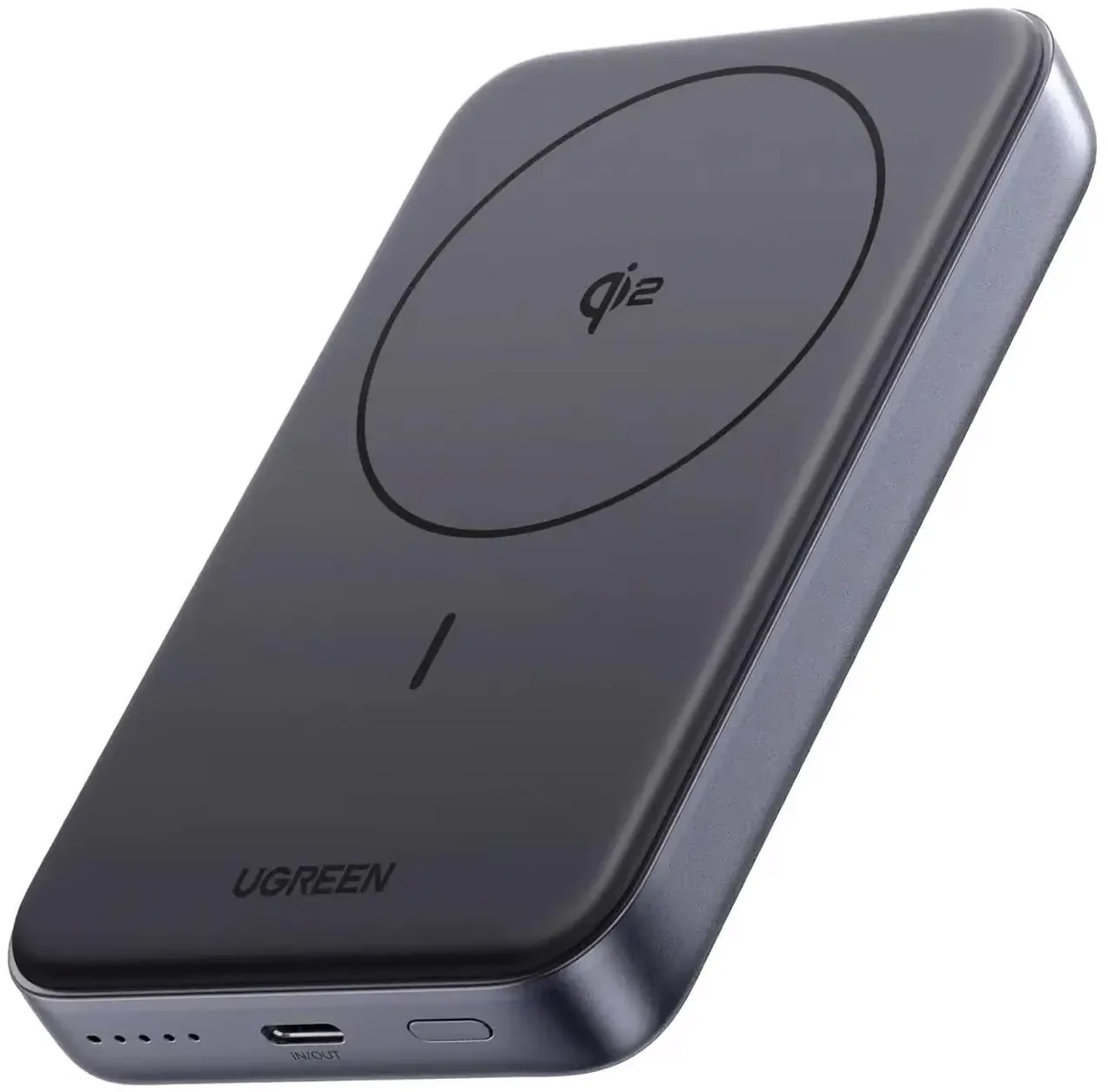 Batteria Esterna UGREEN PB761, 10000mAh, 30W, PD + FQI, 1 x QI - 1 x USB-C, Grigio - immagine 1