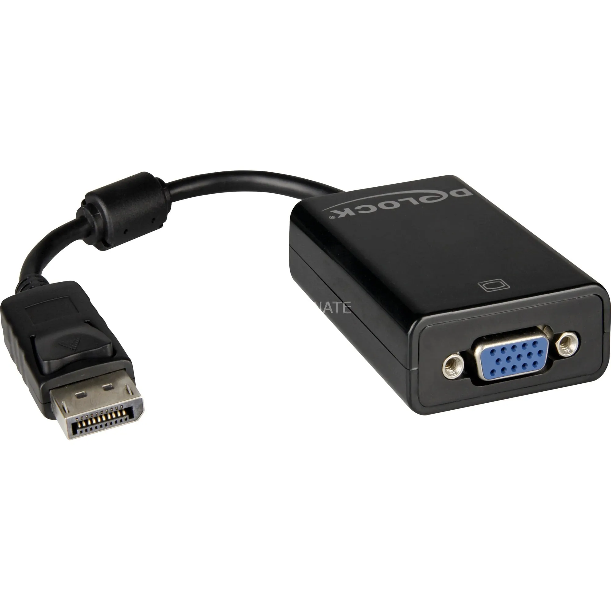 61848 cavo e adattatore video 0,125 m VGA (D-Sub) DisplayPort Nero - immagine 1