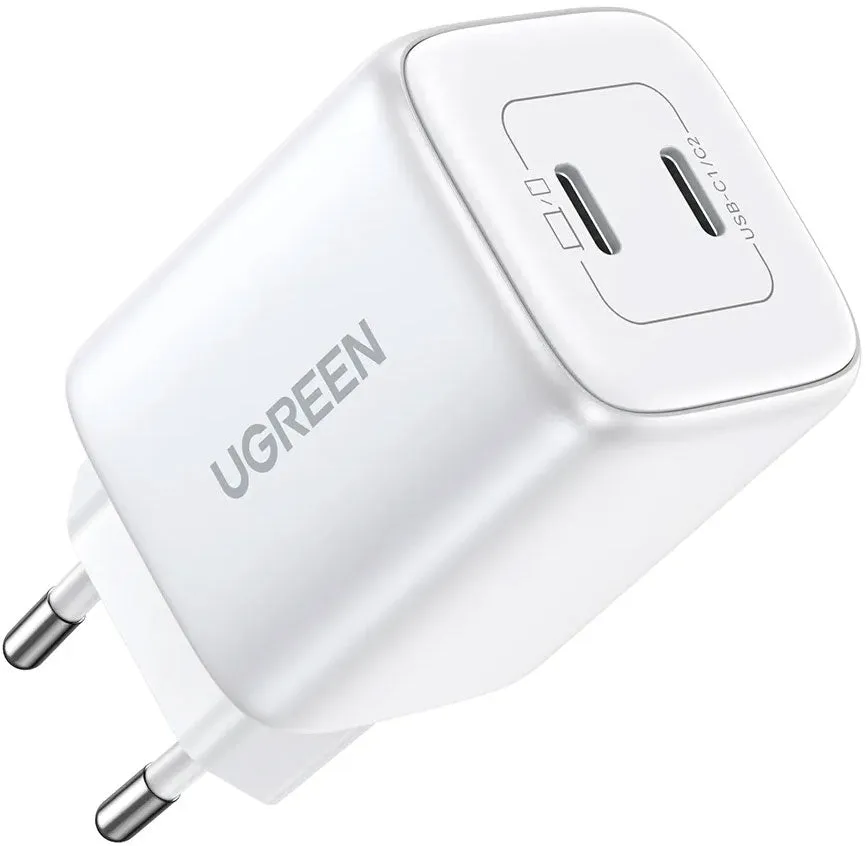 Caricabatterie da Rete UGREEN CD294, 45W, 3A, 2 x USB-C, Bianco - immagine 1