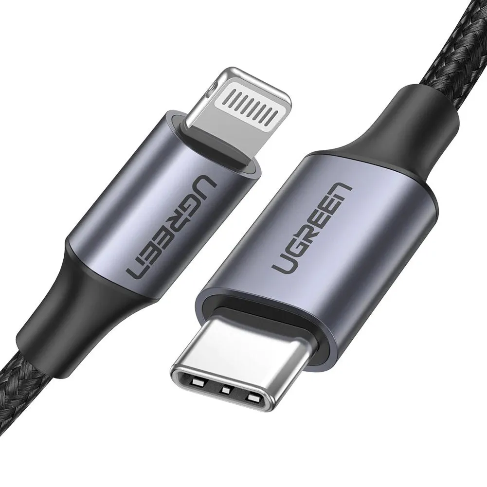 Cavo Dati e Ricarica USB-C - Lightning UGREEN US304, 20W, 1m, Nero - immagine 1