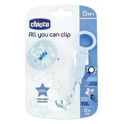 Porta succhietto Easy clip con catenella Azzurro 00040852100000 - immagine 1