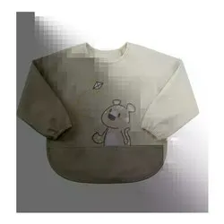 Set bavaglini 2 pz con maniche e tasca briciole Grigio 00016302350000 - immagine 1