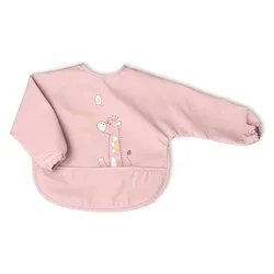 Set bavaglini 2 pz con maniche e tasca briciole Rosa 00016302150000 - immagine 1