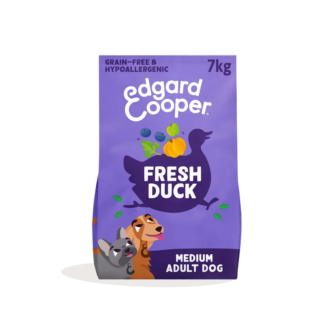 Edgard & Cooper Crochette Cani Adulti, Senza Cereali Per Cani Di Taglia Medium (7kg), Anatra Fresca, Ricetta Ipoallergenica, Ingredienti Naturali, Senza Farine Di Carne, Un Equilibrio Di Fibre - immagine 1