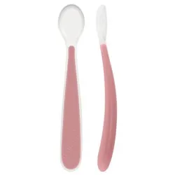 Set cucchiai morbidi bimbi 2 pz (6m+) Rosa 00006828160000 - immagine 1