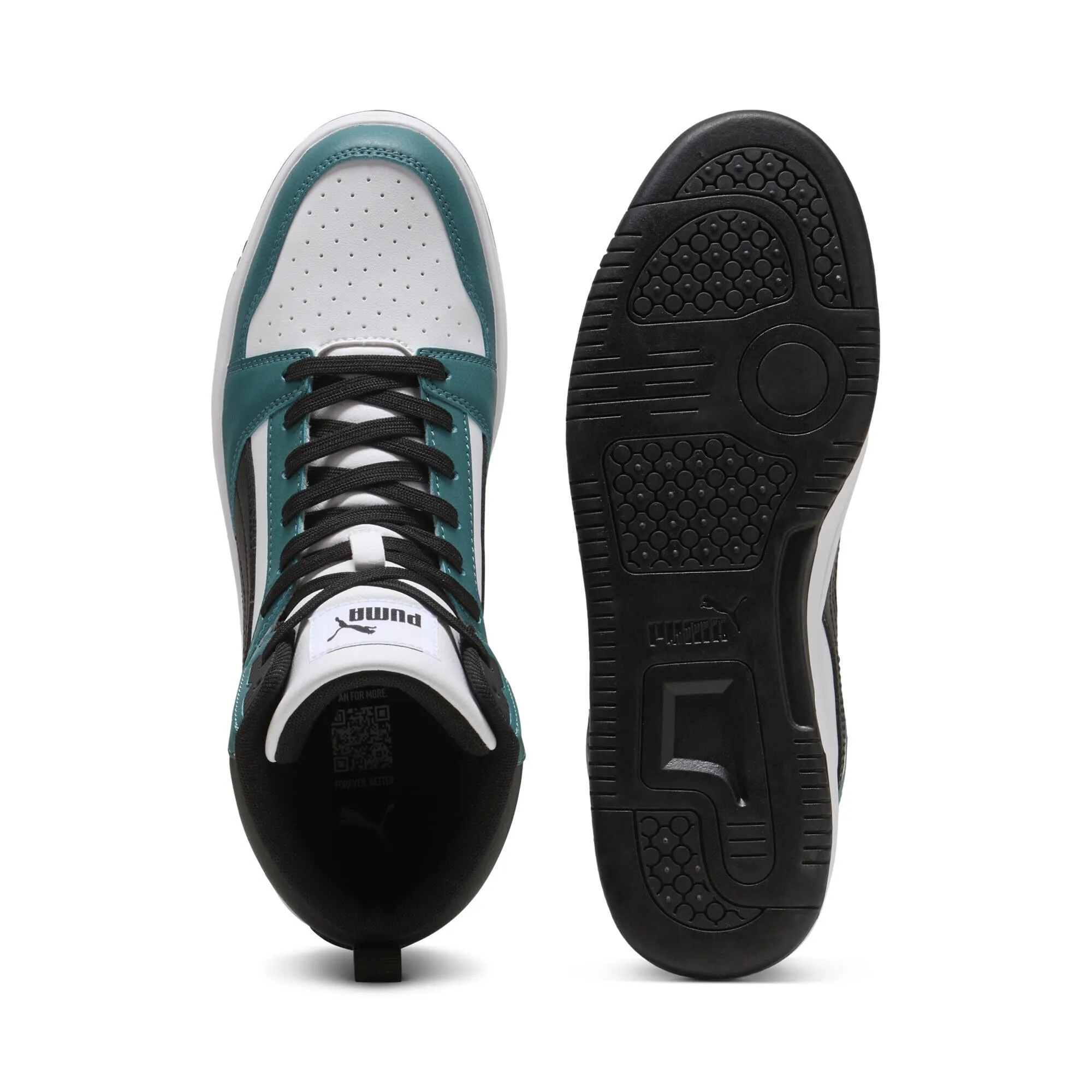 PUMA Sneakers Rebound 42.5, Emerald Ice Black White Green - immagine 4