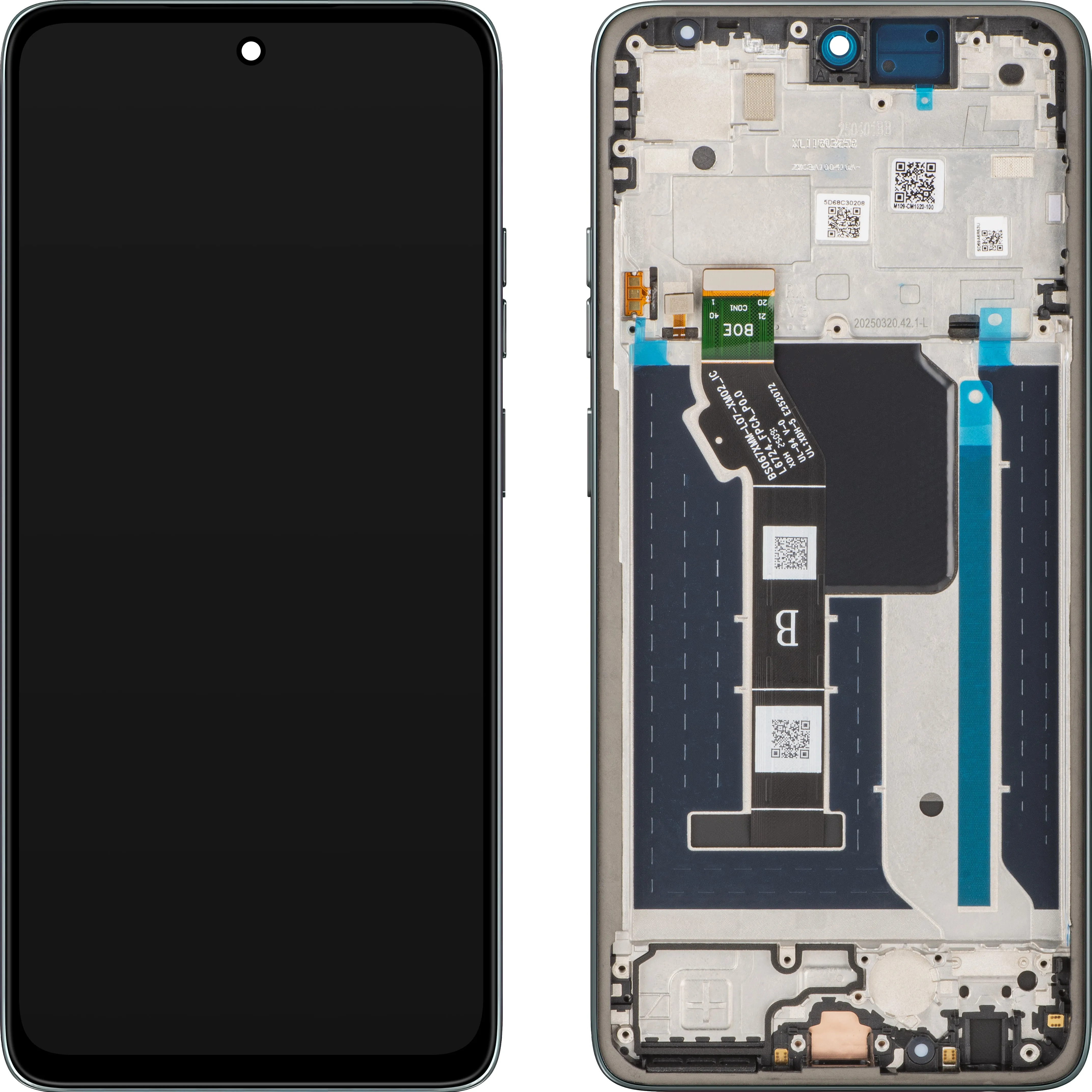 Display con Touchscreen Motorola Moto G56, con Cornice, Grigio (Pantone Gray Mist), Service Pack 5D68C30209 - immagine 1