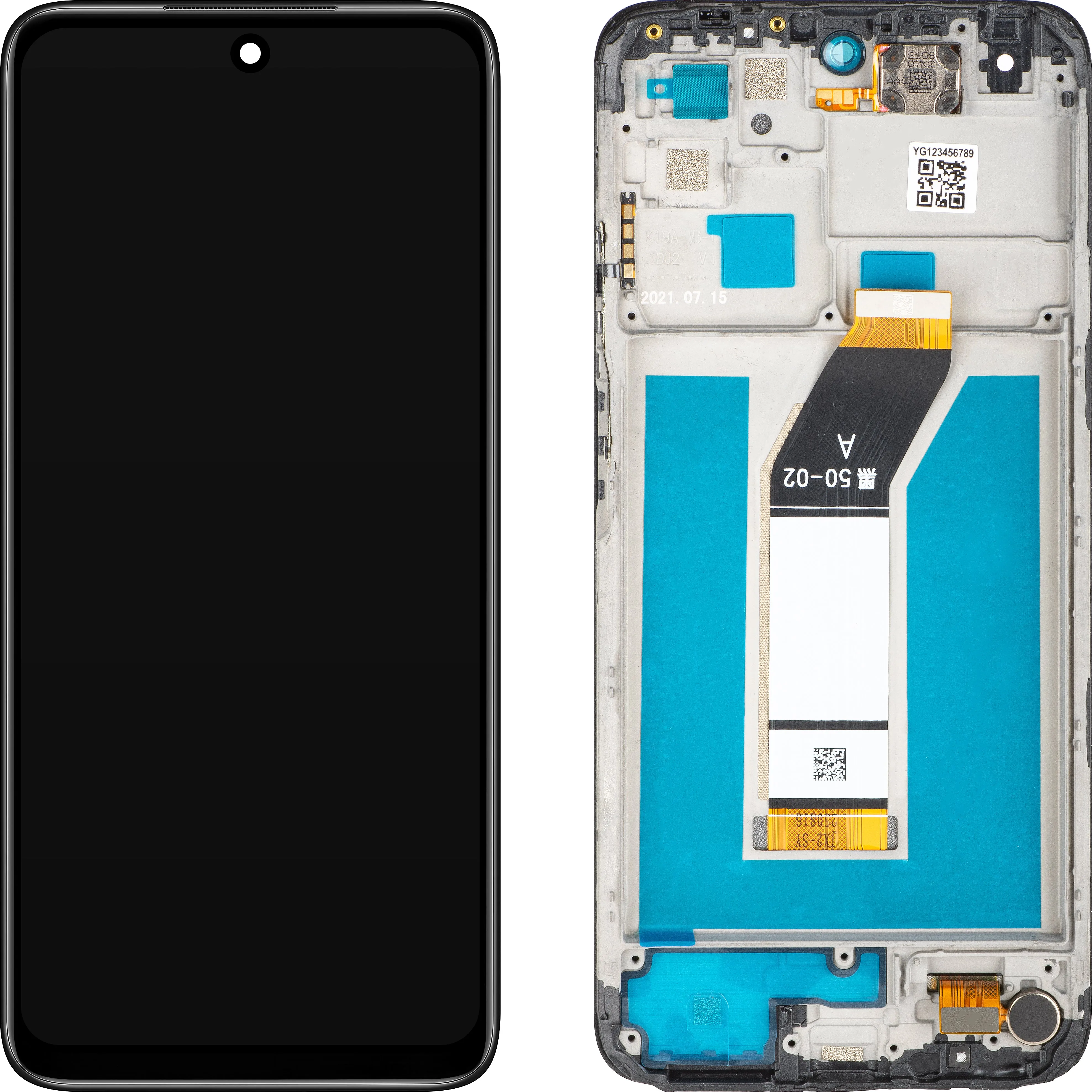 Display con Touchscreen MP compatibile con Xiaomi Redmi 10 Prime / 10 (2021), con Cornice, Nero - immagine 1