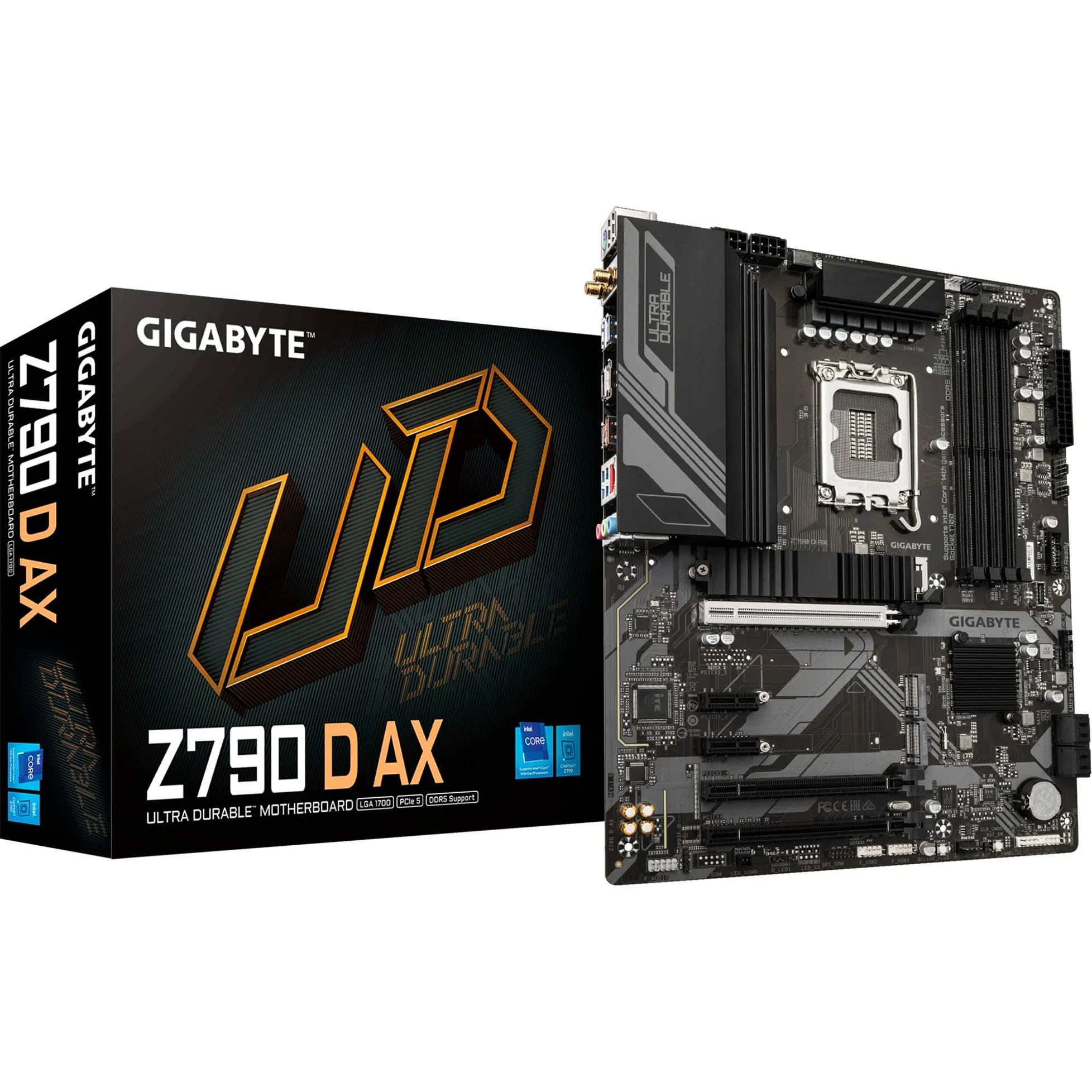 Z790 D AX Scheda madre - Supporta CPU Intel Core di 14a generazione, VRM digitale a 12+1+1 fasi, fino a 7600MHz DDR5 (OC), 3xPCIe 4.0 M.2, Wi-Fi 6E, LAN 2.5GbE, USB 3.2 Gen 2 - immagine 1