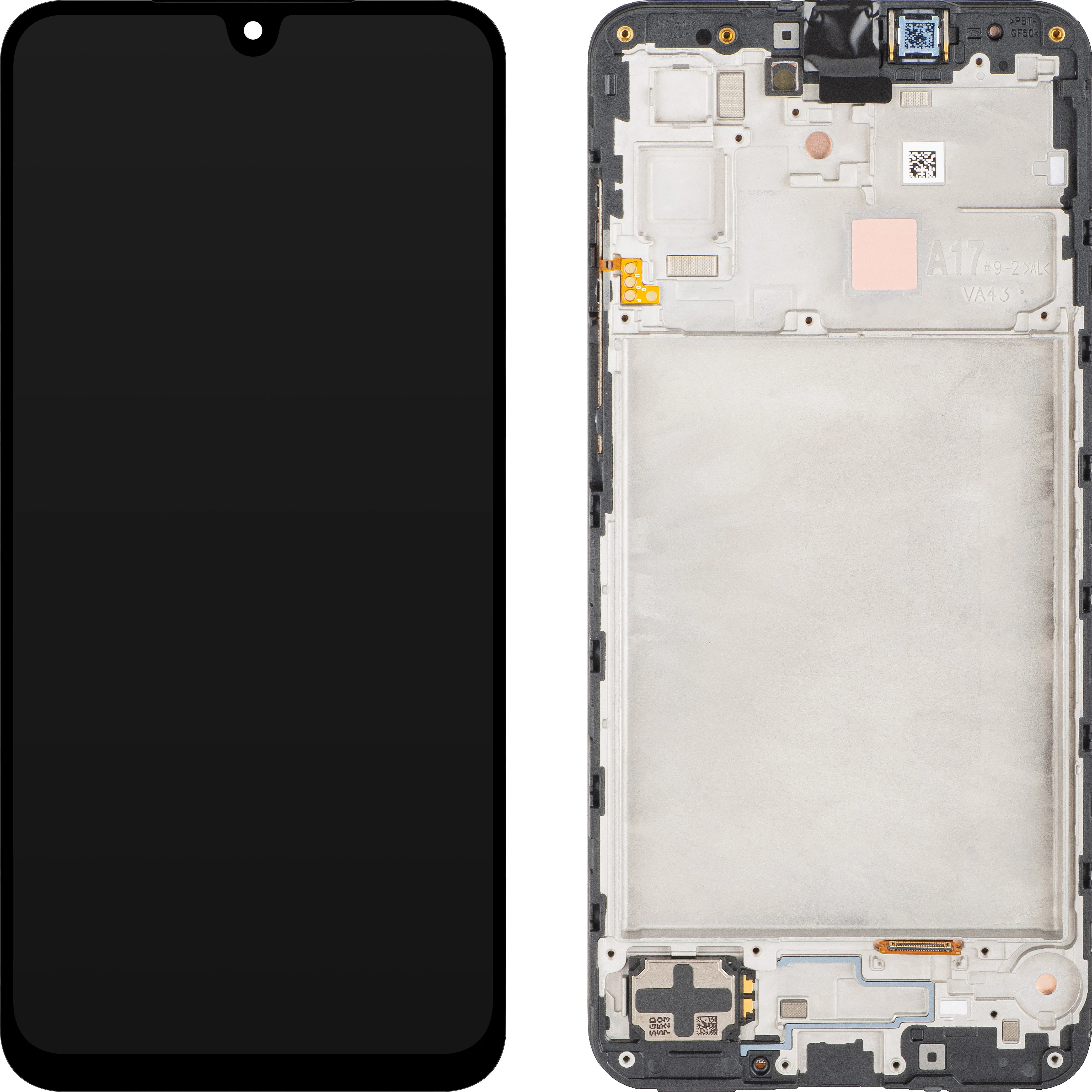 Display con Touchscreen Samsung Galaxy A17 5G A176, con Cornice, Nero, Service Pack GH82-38045A - immagine 1