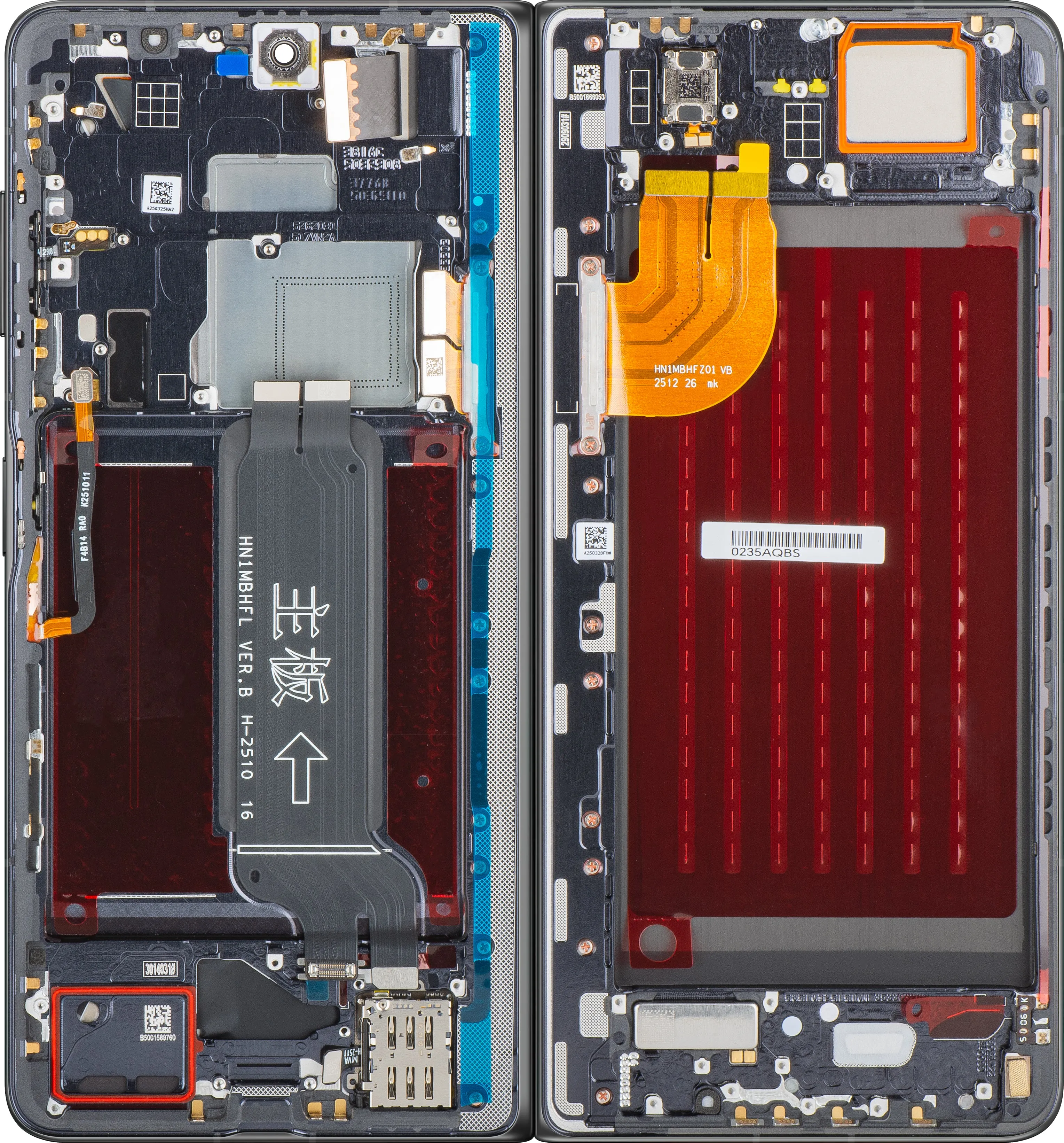 Display con Touchscreen Honor Magic V5, con Cornice, Sub Inner, Nero, Service Pack 0235AQBS - immagine 1