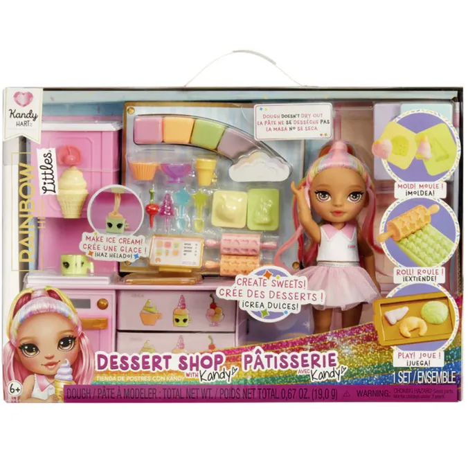 Rainbow High Little Dessert Shop with Kandy Playset, Gioco figura - immagine 1