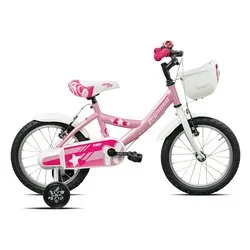 Mountain Bike acciaio ( 1 vel ) 16" con rotelle FANTASY Rosa 26L671 - immagine 1