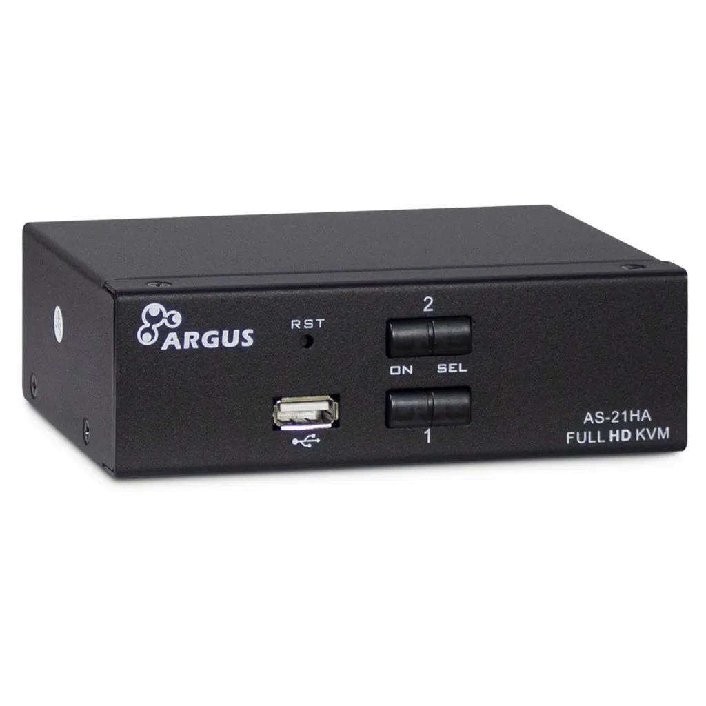AS-21HA HDMI switch per keyboard-video-mouse (kvm) Nero, Switch KVM - immagine 1