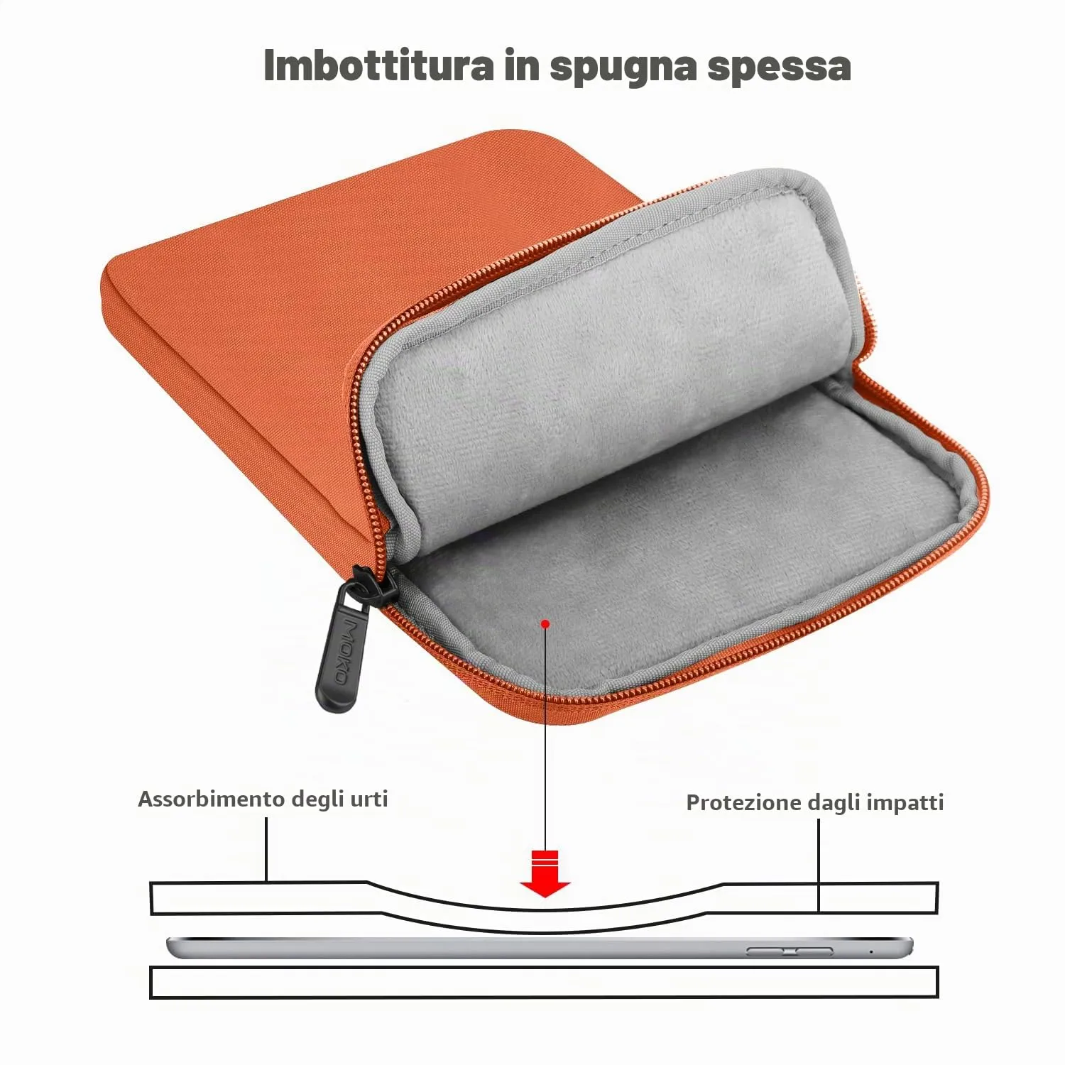 MoKo Borsa Sleeve per Tablet 9-11 Pollici, Imbottita - immagine 3