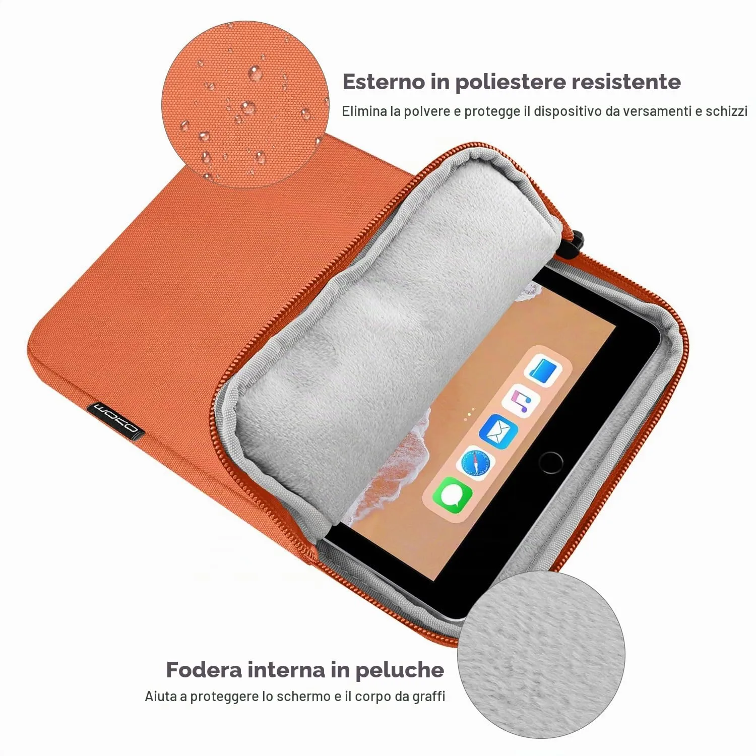 MoKo Borsa Sleeve per Tablet 9-11 Pollici, Imbottita - immagine 4