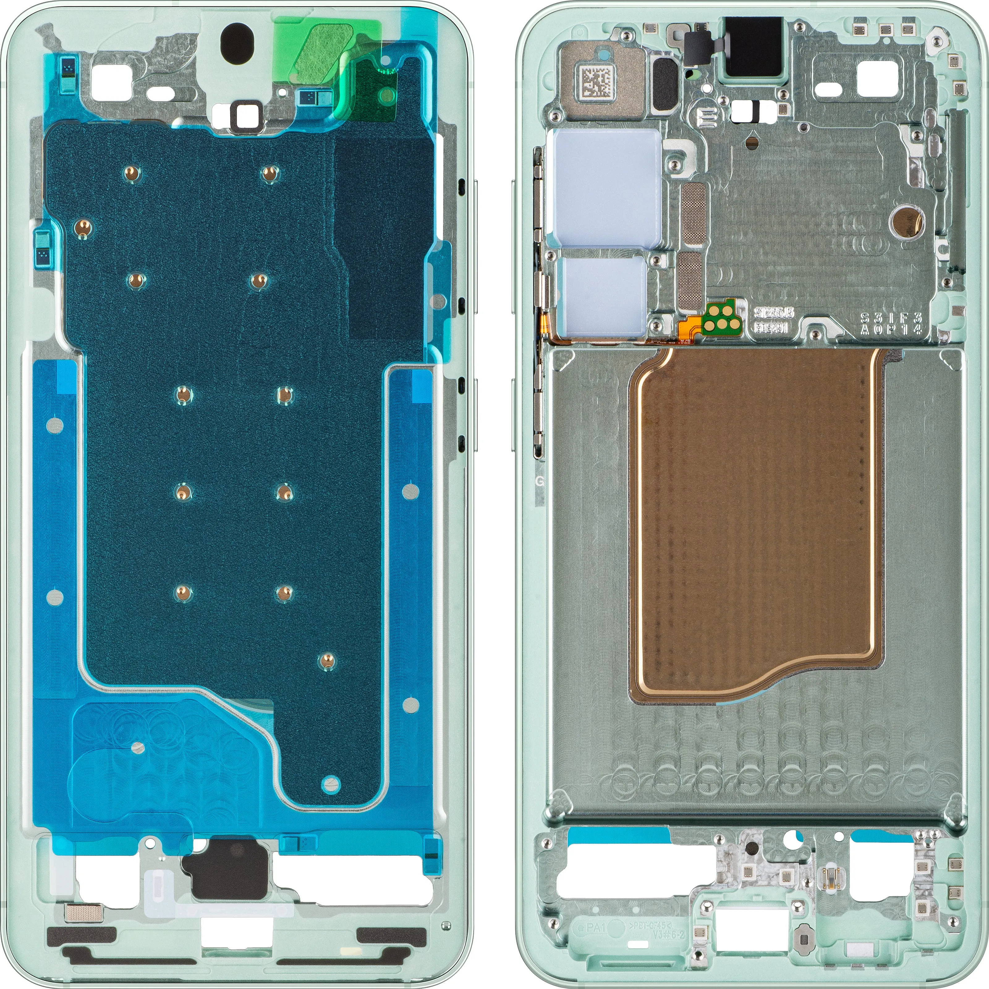 Custodia Centrale Samsung Galaxy S25 S931, Verde (Mint), Service Pack GH82-36328B - immagine 1