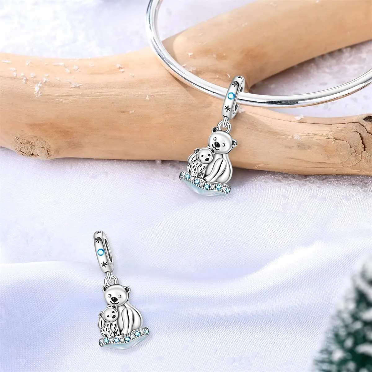 QIKAOLA Ciondolo Bead Charm Perline in argento sterling S925 per bracciali e collane europee per donne - immagine 3