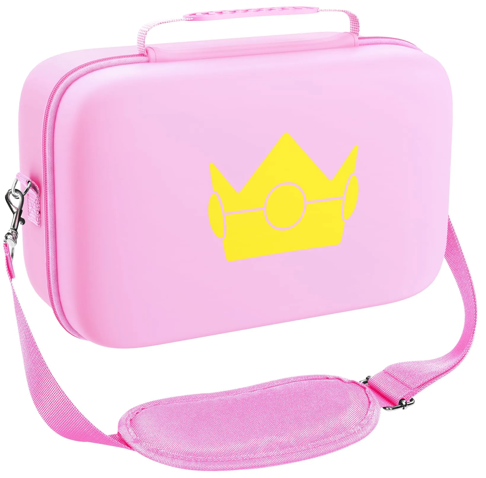 iVoler Custodia di Trasporto compatibile con Nintendo Switch/Nintendo Switch 2, Case da Viaggio Rigido Deluxe per Console Switch e Altri Accessori (Rosa, Switch 2, Standard) - immagine 1