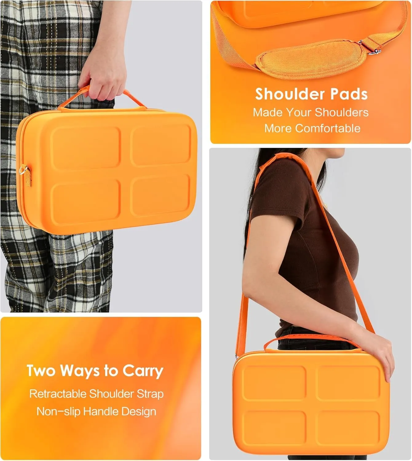 iVoler Custodia di Trasporto compatibile con Nintendo Switch/Nintendo Switch 2, Case da Viaggio Rigido Deluxe per Console Switch e Altri Accessori (Arancio, Switch 2, Standard) - immagine 6
